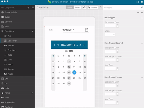 Sencha Themer - Easily Theme New Components Including Date Panel