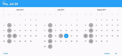 Sencha ExtReact 6.5.1 - Calendar and DatePanel